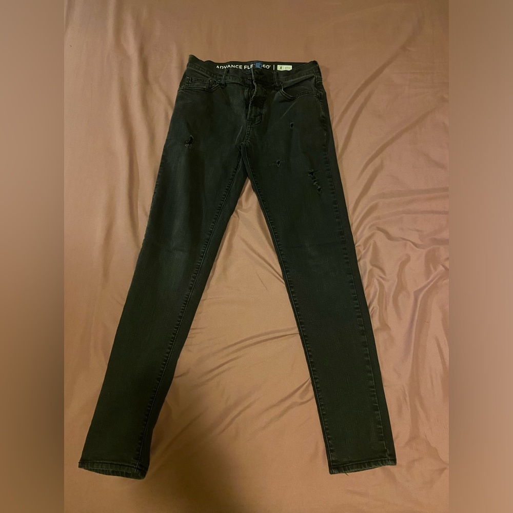Arizona Jean Company Charcoal Grey Distressed Denim 30W x 34L